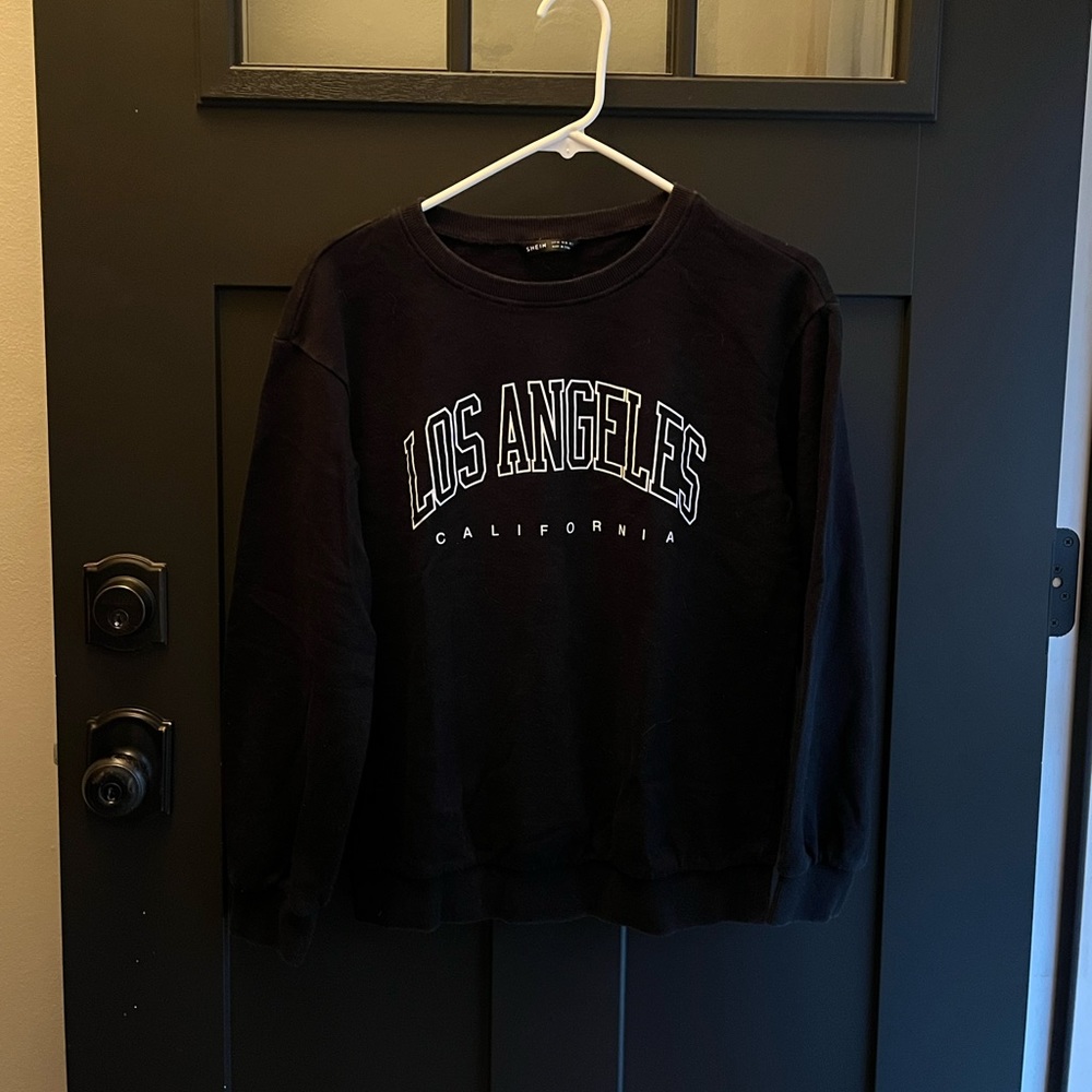los angeles california black crewneck sweatshirt